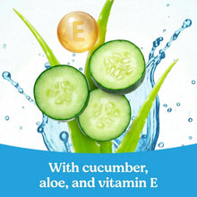 Cucumber and aloe with vitamin E graphic for Huggies Natural Care wipes
