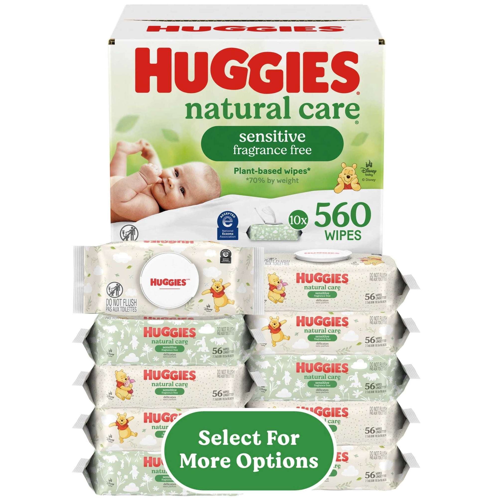 Huggies Natural Care Sensitive Baby Wipes, Unscented
