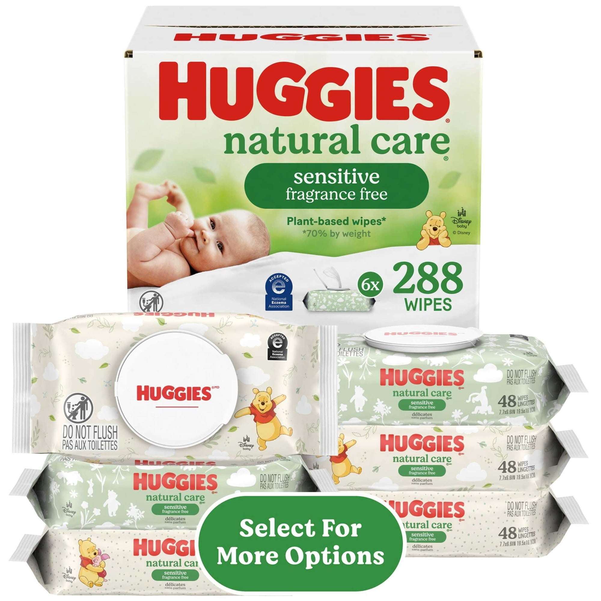 Huggies Natural Care Sensitive Baby Wipes, Unscented
