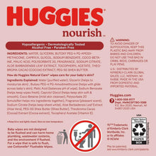 Baby wipes package back panel with ingredients list and usage warnings