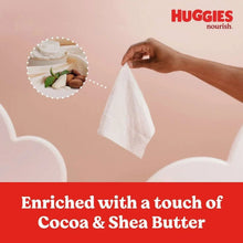 Huggies Nourish baby wipes dispenser bag being pulled out