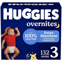Nighttime baby diapers, size 3, 132 count, extra absorbent, leak-free protection