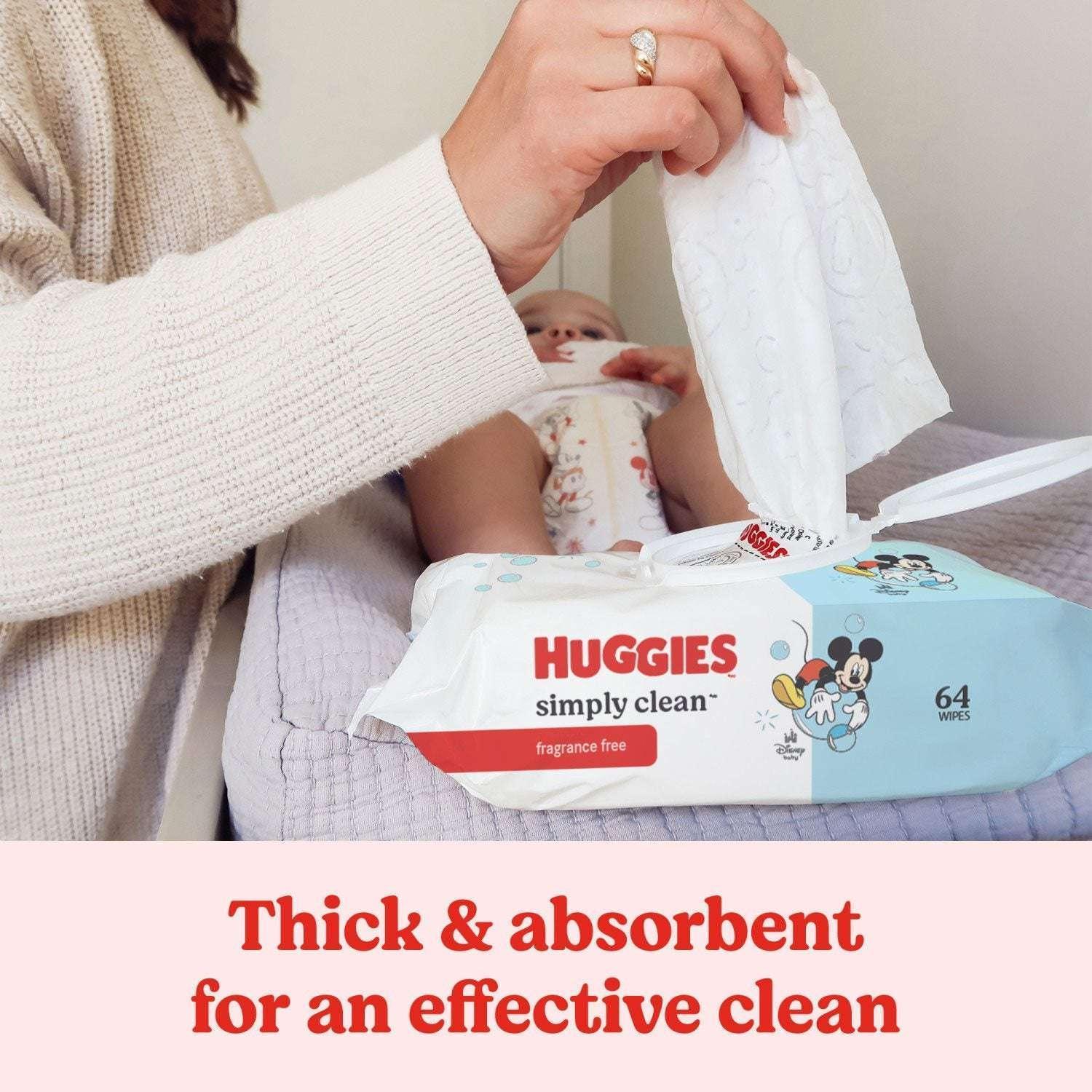 Huggies Simply Clean Unscented Baby Wipes, 18 pk., 1152 Wipes