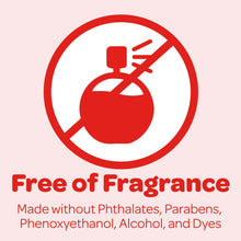 Free of fragrance icon for HUGGIES 99% pure water unscented wipes