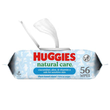 Huggies natural care baby wipes pack, cucumber aloe & vitamin E, 56 wipes with flip-top