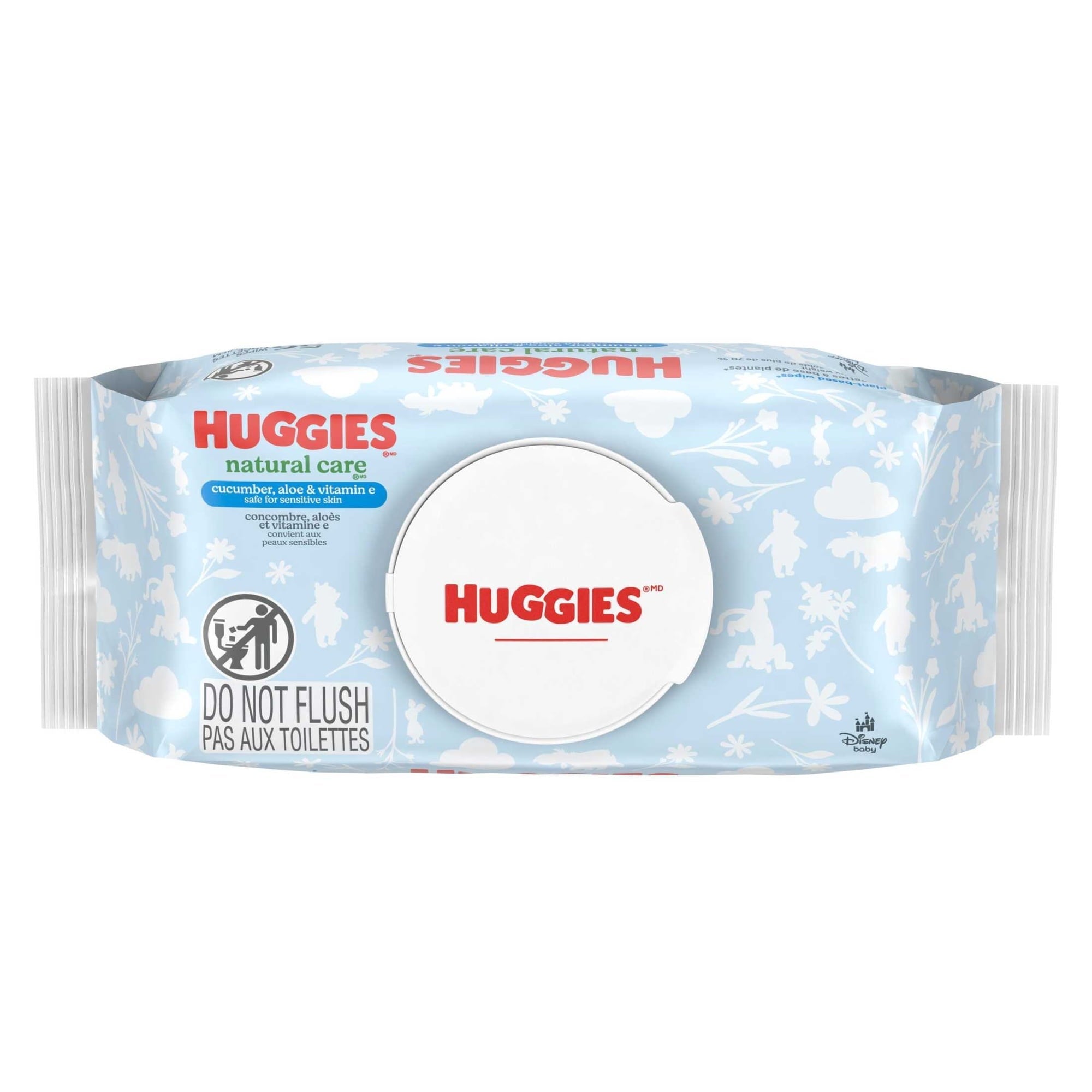 Huggies Natural Care Cucumber, Aloe and Vitamin E Baby Wipes, Scented, 1 Flip-Top Pack, 56 Total Count
