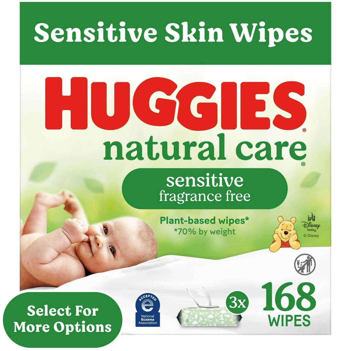 Huggies Natural Care Sensitive Baby Wipes, Unscented