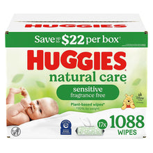 Sensitive baby wipes box, Huggies Natural Care fragrance free, 1088 count