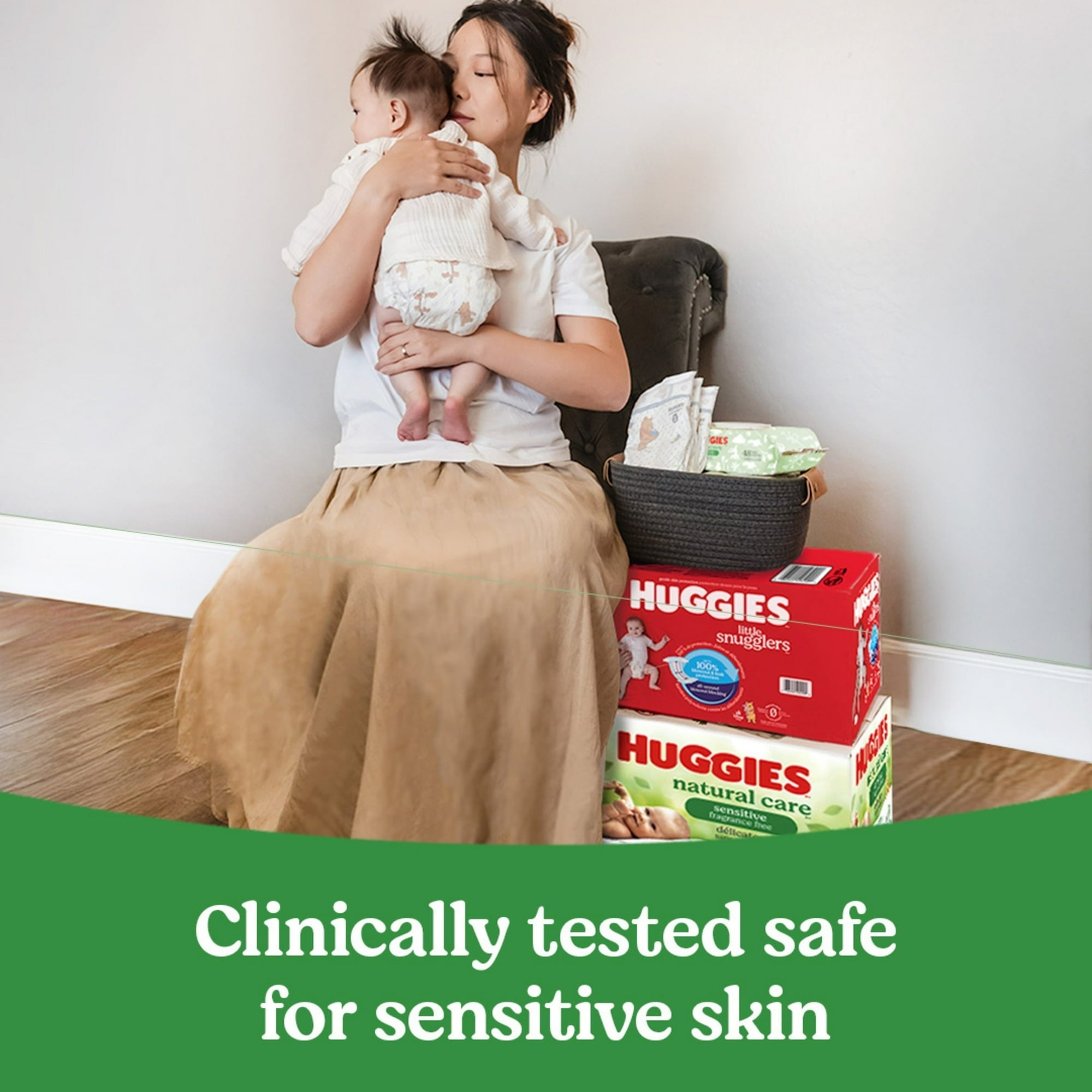Huggies Natural Care Sensitive Baby Wipes, Unscented, 24 Packs, 1344 Total Count (Select for More)