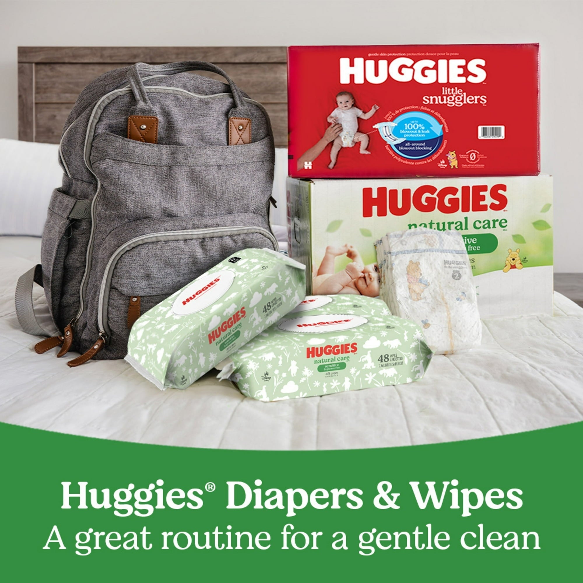 Huggies Natural Care Sensitive Baby Wipes, Unscented, 24 Packs, 1344 Total Count (Select for More)