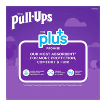 Pull-Ups Plus training pants box back panel with absorbency promise icons