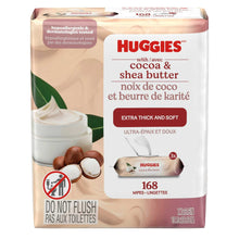 Baby wipes pack with cocoa & shea butter, do not flush, 168 wipes