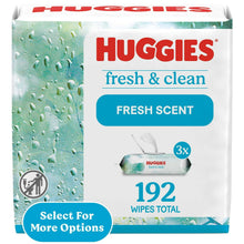 HUGGIES Fresh & Clean wipes pack with fresh scent, 192 wipes total, flip-top