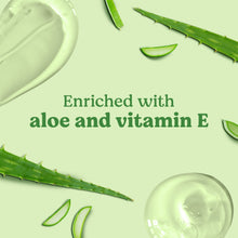 Aloe and vitamin E enrichment graphic on a wipes package