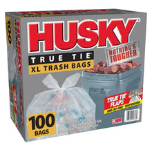 Husky XL trash bags box, 100 count, 45-gallon True Tie one-dispensing