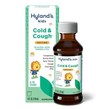 Kids cold & cough daytime liquid, 4 fl oz bottle and carton