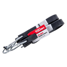 2-pack black EPDM rubber strap bungee cords with metal hooks and length marking