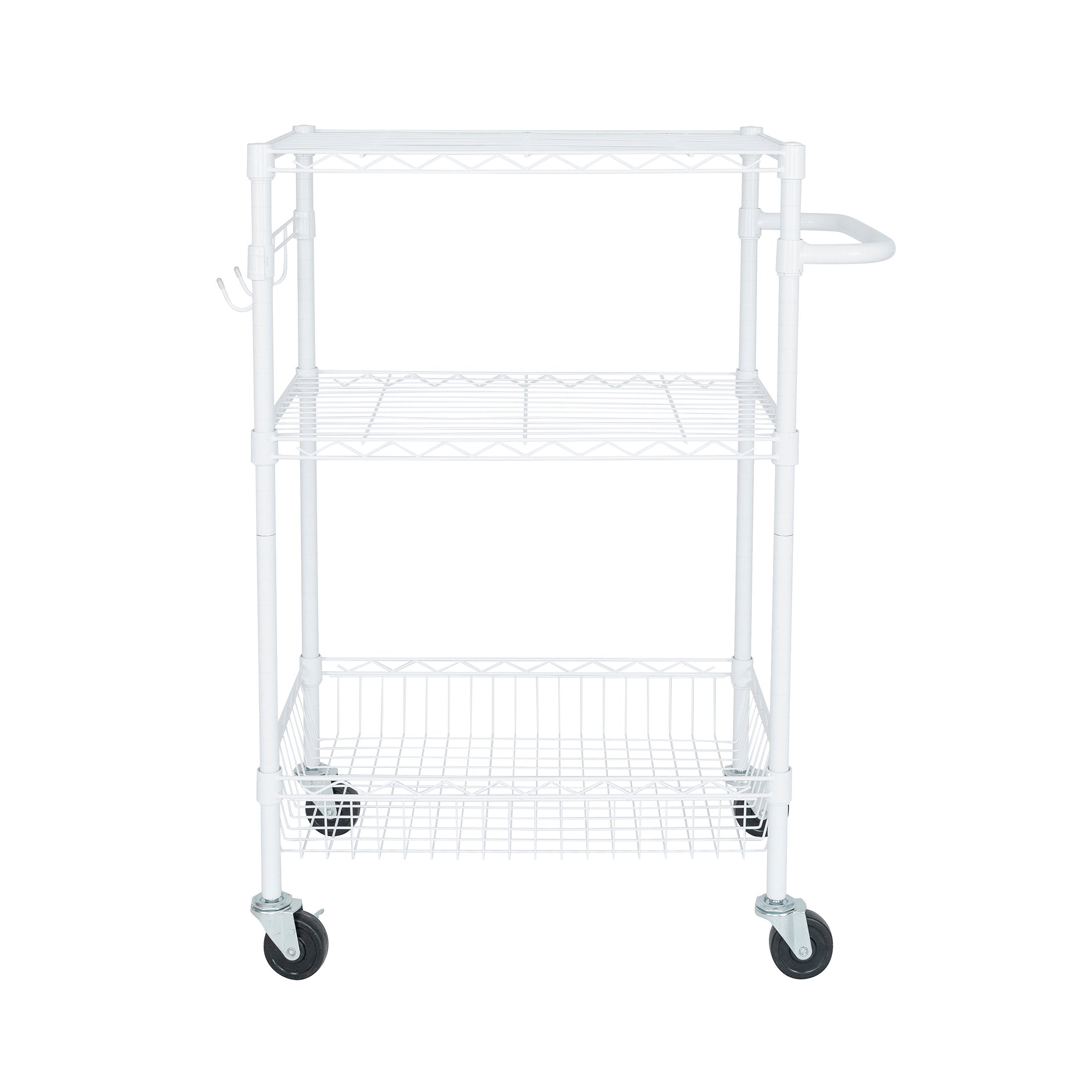 Hyper Tough 3-Tier New Multipurpose Rolling Cart, Black Color, 495lbs Load Capacity