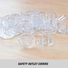 Clear child safety outlet covers set, transparent design
