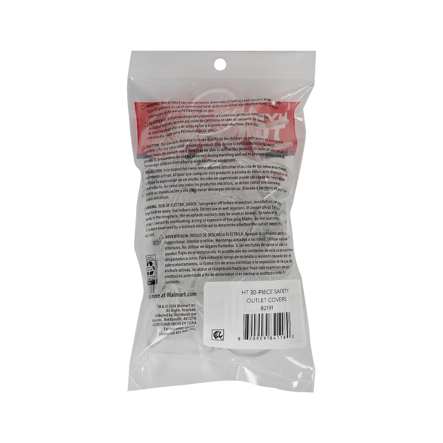 Hyper Tough 30-pack Safety Outlet Covers for Child Safety
