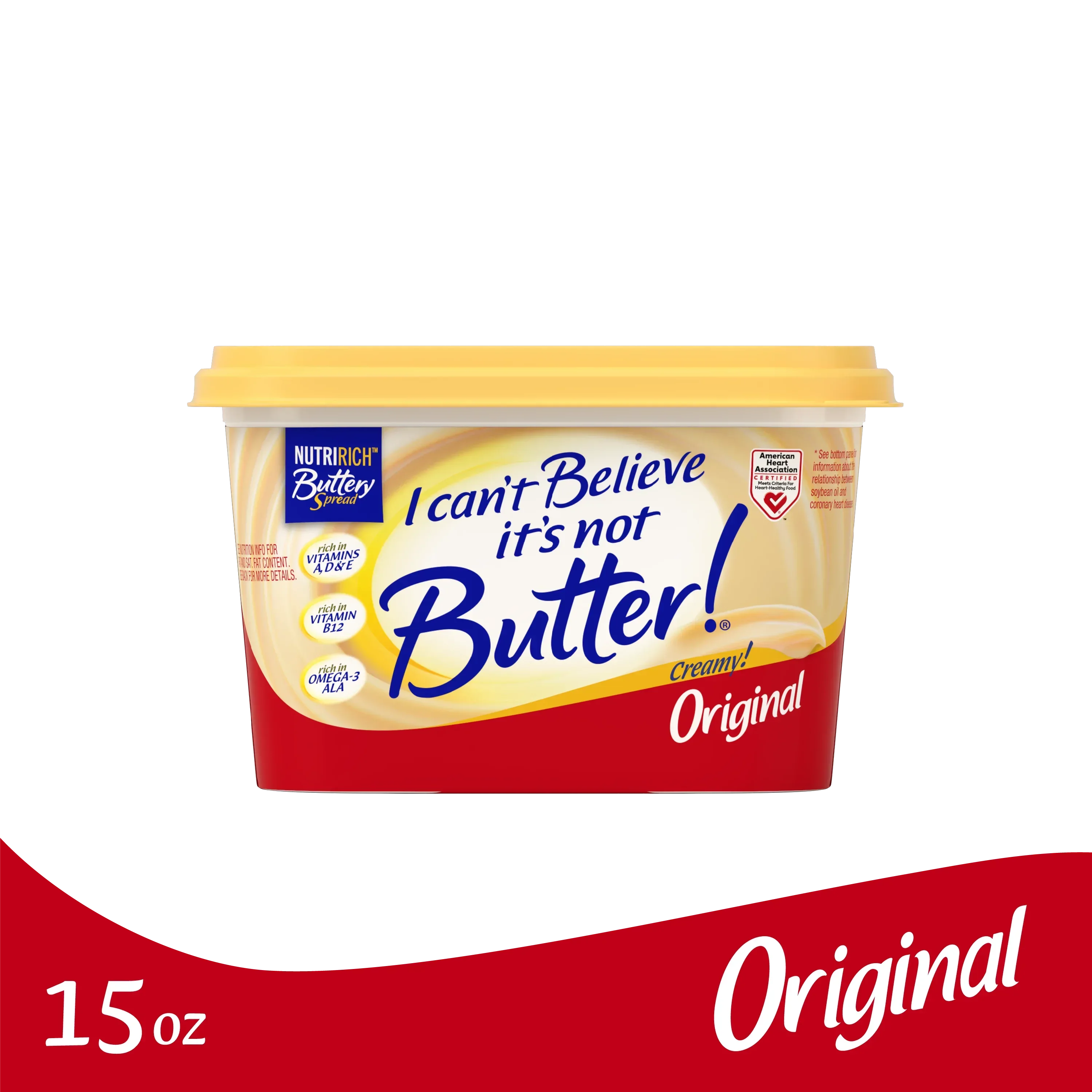 I Can’t Believe It’s Not Butter!® Original, a NutriRich™ Buttery Spread, 15 oz Tub