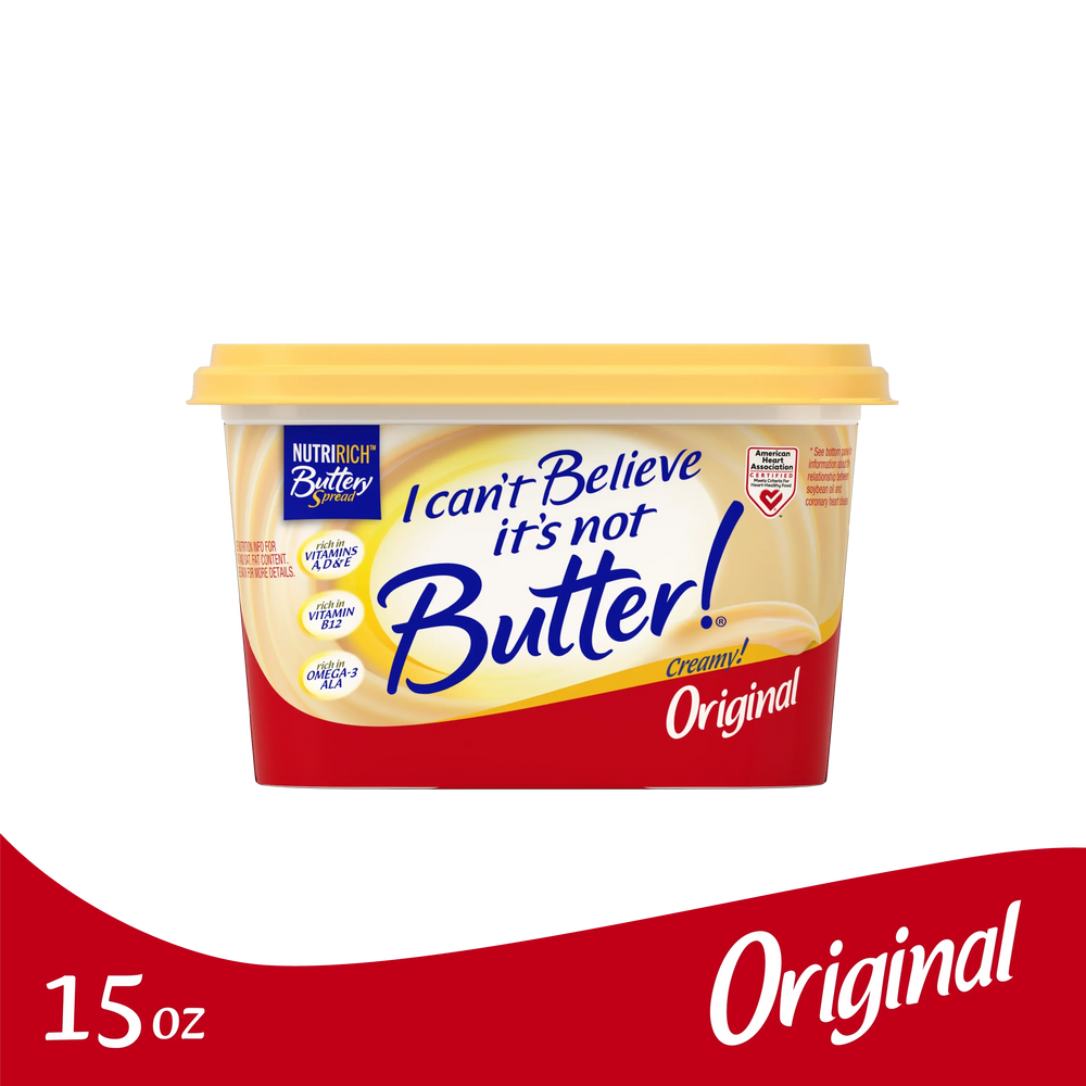 I Canâ€™t Believe Itâ€™s Not Butter!Â® Original, a NutriRichâ„¢ Buttery Spread, 15 oz Tub - USA MEGA SHOP