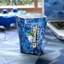 ICE BREAKERS Ice Cubes peppermint sugar-free gum bottle, blue crystal design