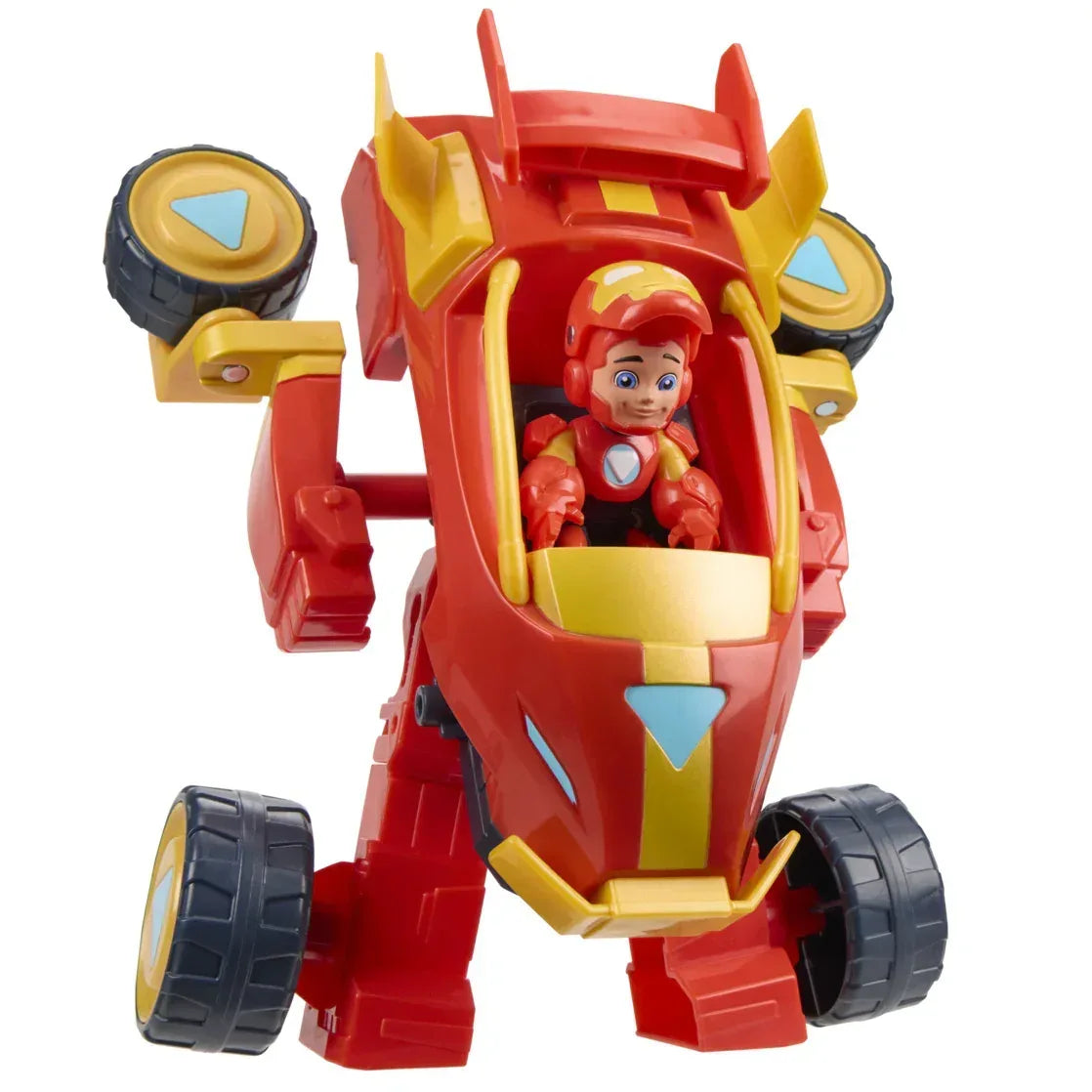 Marvel Iron Man and his Awesome Friends 2-In-1 Mech Suit & Vehicle Set, Stocking Stuffers for Kids Ages 3 and Up