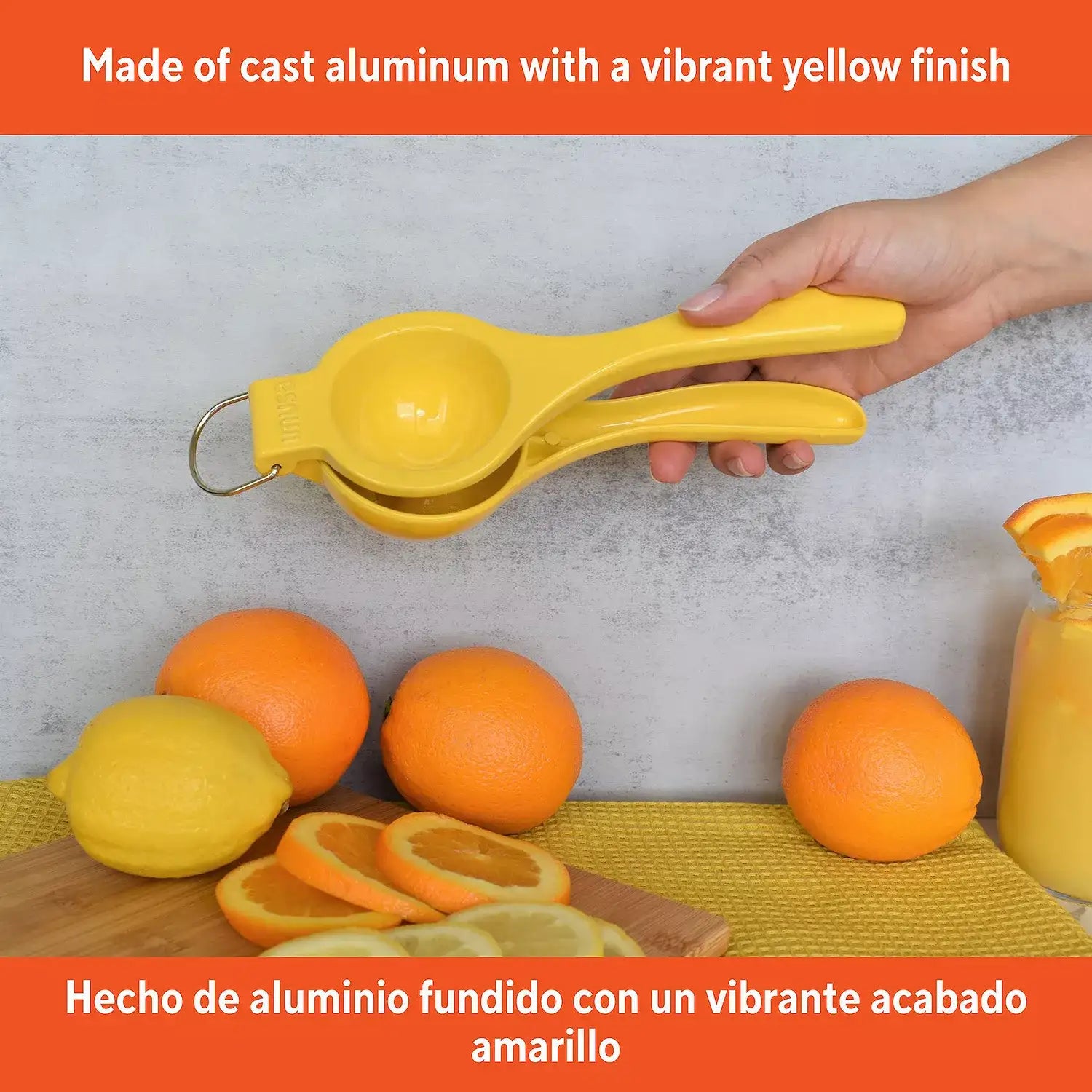 IMUSA Yellow Lemon Squeezer / IMUSA Exprimidor de Limones y Frutas Citricas, Amarillo