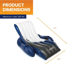 INTEX inflatable pool recliner, 71 by 53 inches, with a 220-pound weight limit