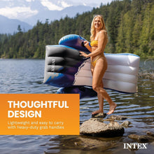 INTEX inflatable recliner lounge folded for carrying, with heavy-duty grab handles