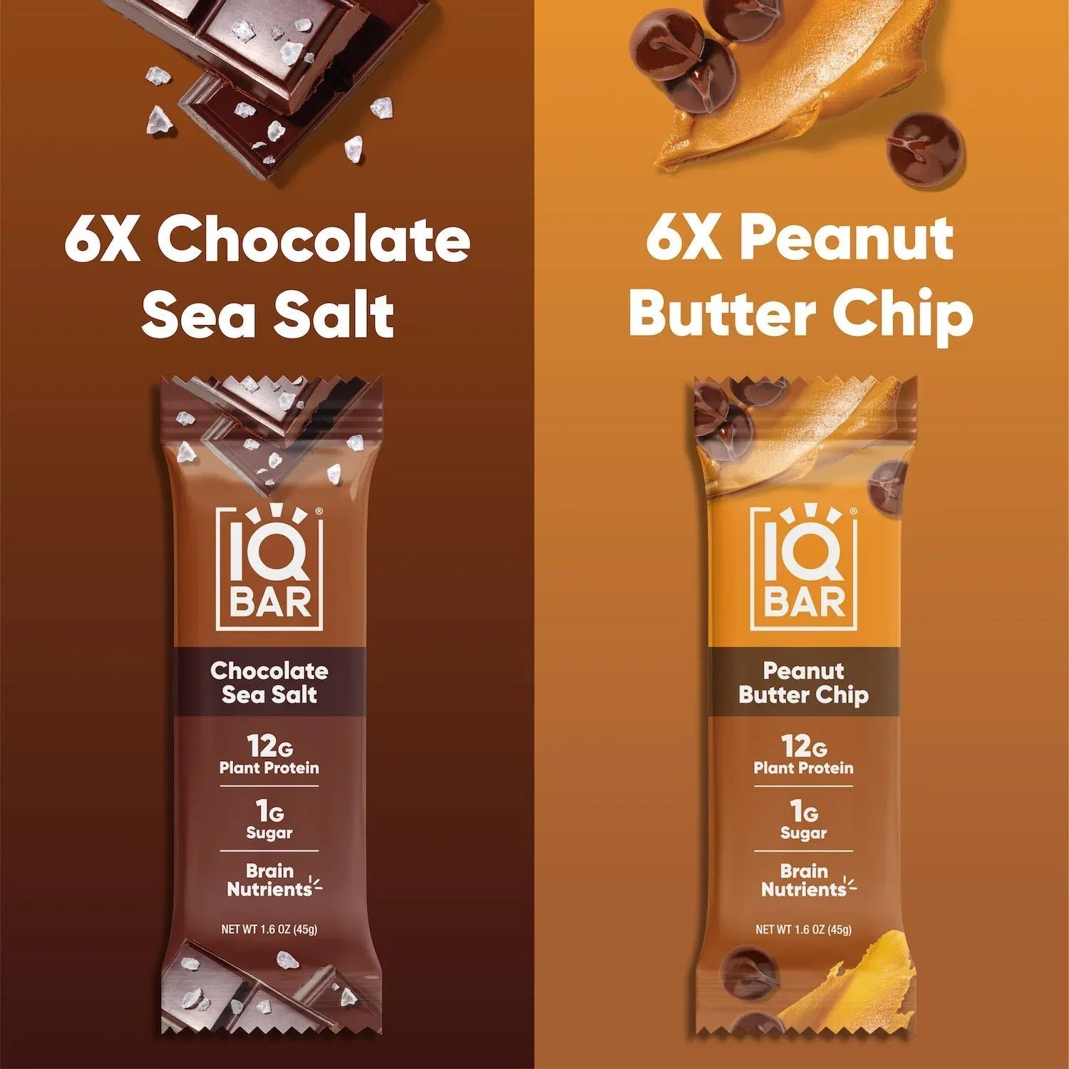 IQ BAR Plant Protein Bar Variety Pack, 12 pk.