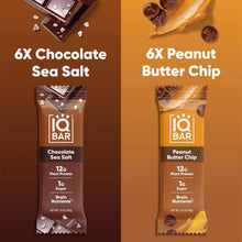 Plant protein bar assortment boxes: 6x Chocolate Sea Salt and 6x Peanut Butter Chip