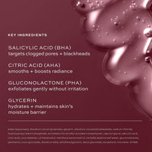 ITK Blackhead + Pore Scrub gel texture with salicylic acid ingredient highlight