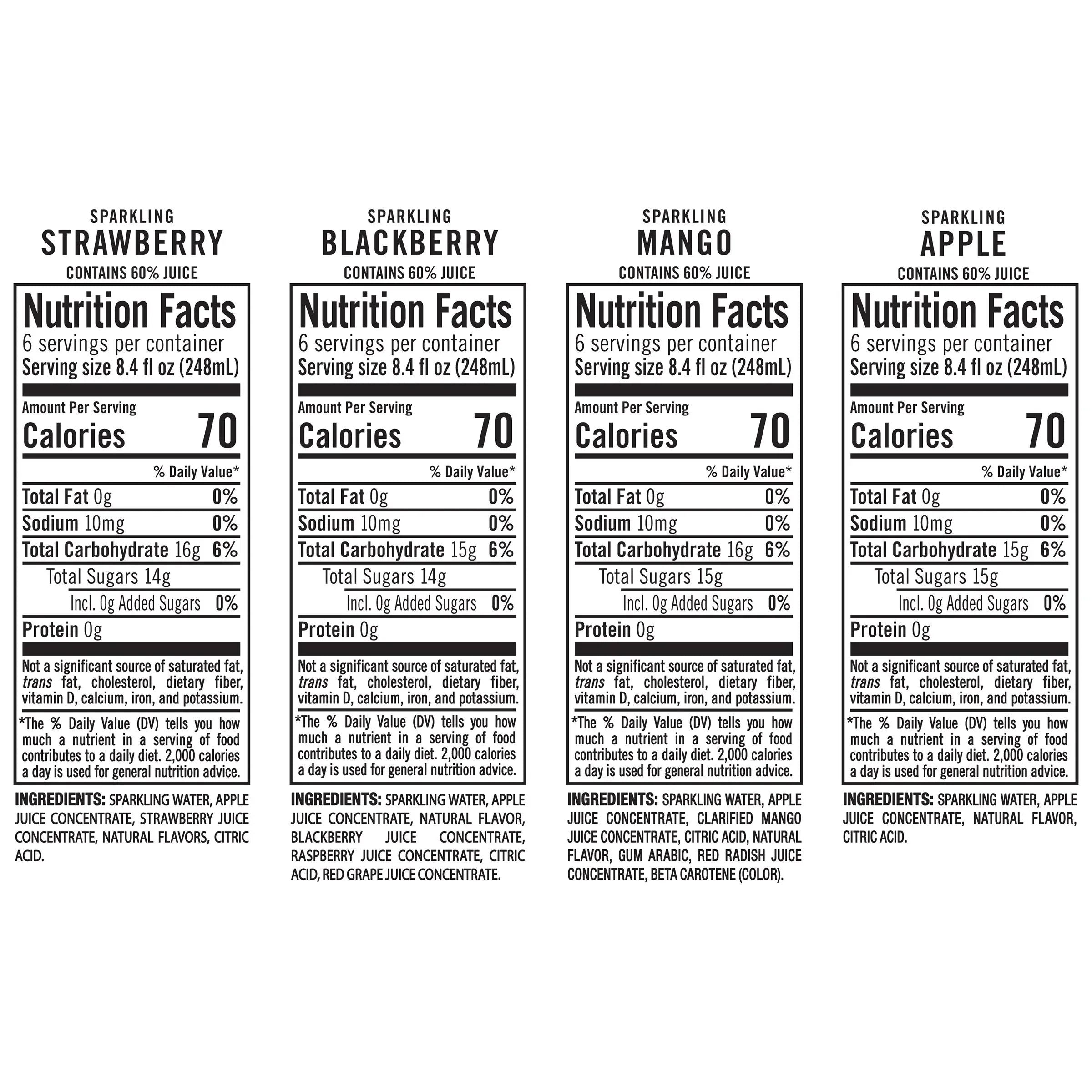 IZZE, Sparkling Juice Beverage, Variety Pack, 8.4 fl oz, 24-Count - USA MEGA SHOP