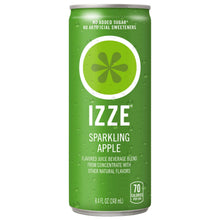 IZZE sparkling apple beverage can, no added sugar, 70 calories per can
