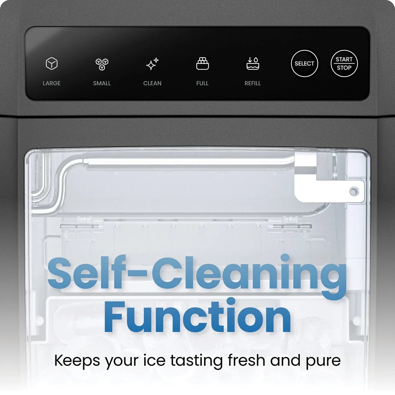 Iceman by Chefman 1 lb Dual-Size Compact Ice Machine, Ice Basket and Scoop - USA MEGA SHOP