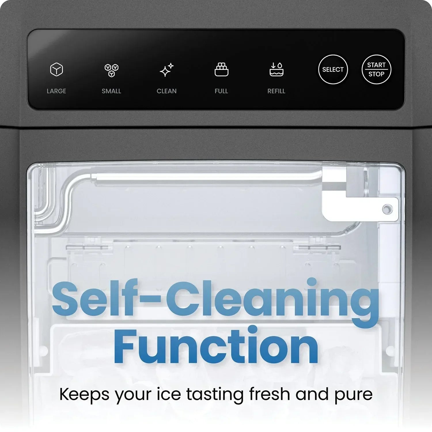 Iceman by Chefman 1 lb Dual-Size Compact Ice Machine, Ice Basket and Scoop