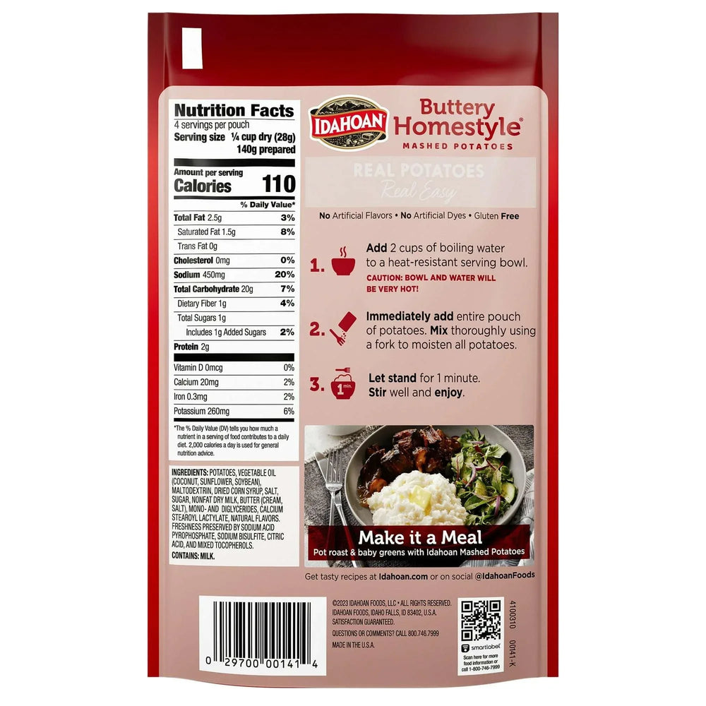 Idahoan Buttery Homestyle Mashed Potatoes , 4 oz - USA MEGA SHOP