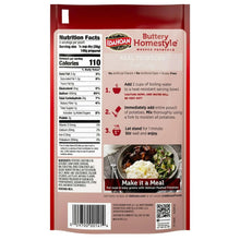 Back package panel with nutrition facts, preparation steps, and serving suggestion
