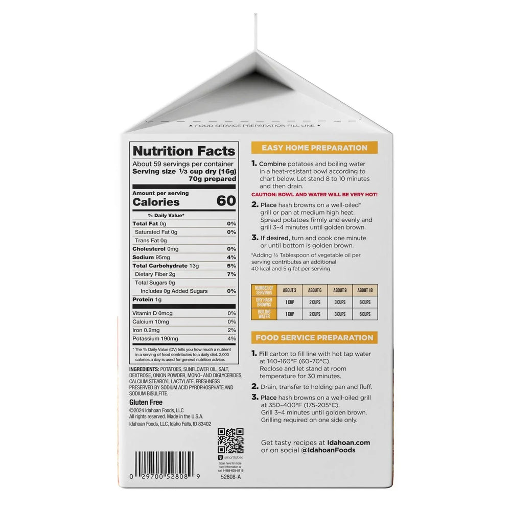 Idahoan Shredded Hashbrowns, 2.125 lbs. - USA MEGA SHOP