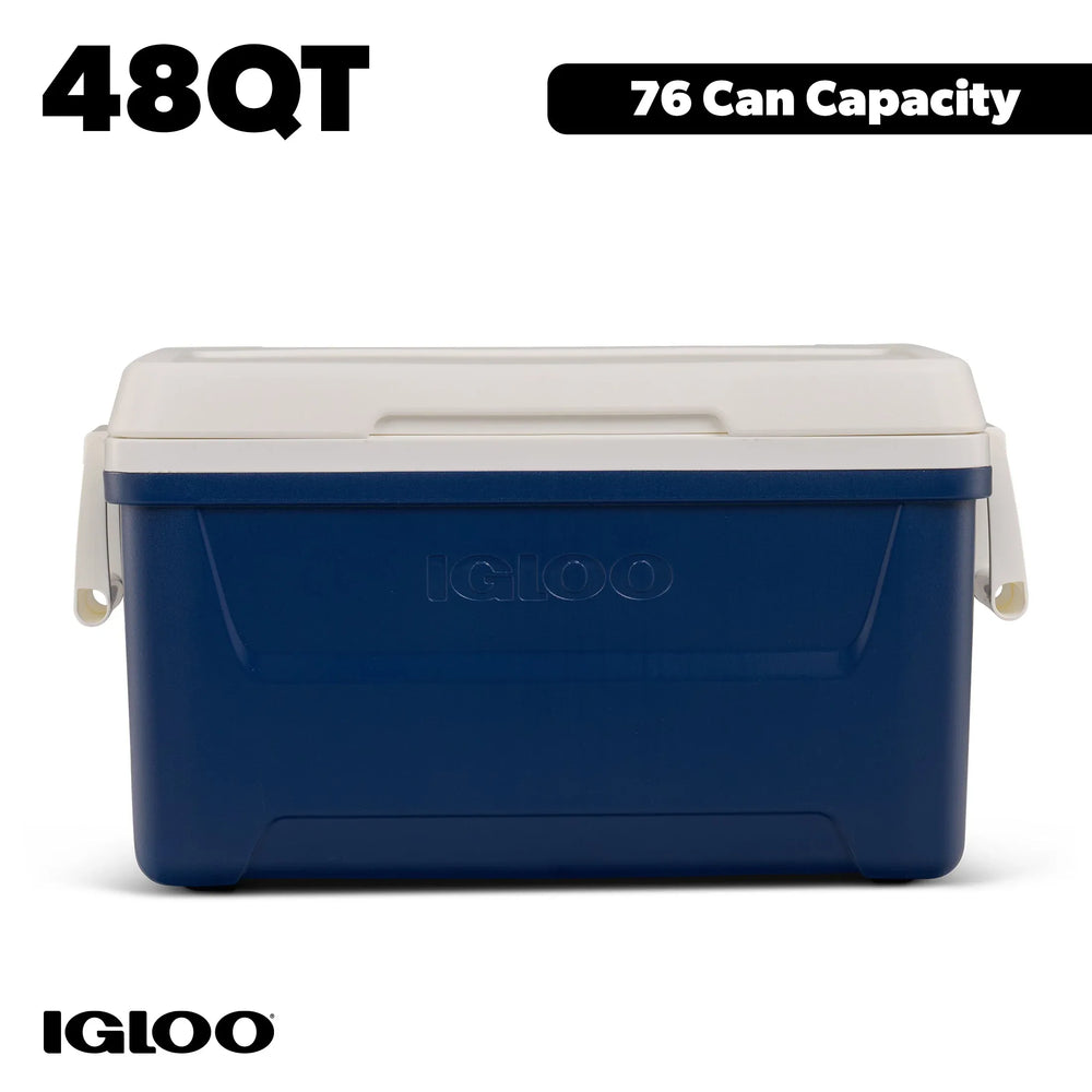 Igloo 48 QT Laguna Hard-Sided Ice Chest Cooler, Aqua Blue and White - USA MEGA SHOP