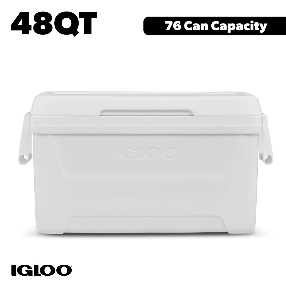 Igloo 48 QT Laguna Hard-Sided Ice Chest Cooler, Aqua Blue and White - USA MEGA SHOP