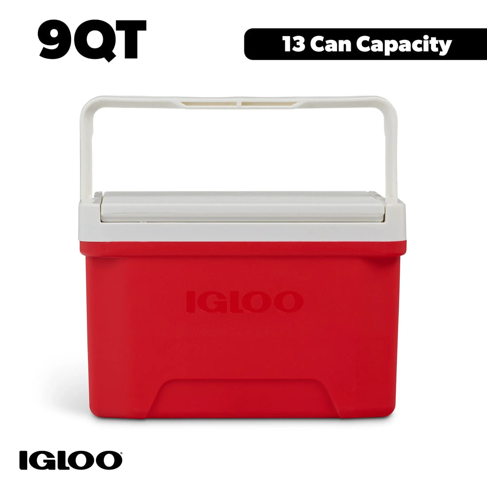 Igloo Small Cooler, 9 Quart Laguna Ice Chest, 13 Can Capacity, Red - USA MEGA SHOP