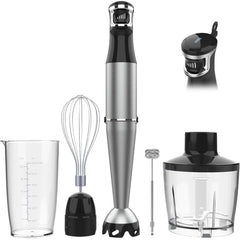 Boyun Daj Immersion Blender,1100W 5-in-1 Hand Blender,Trigger Speed Control with 600ml Beaker,Chopper,Whisk & Milk Frotherâ€“Ideal for Soup,Baby Food,Sauce & Puree - USA MEGA SHOP