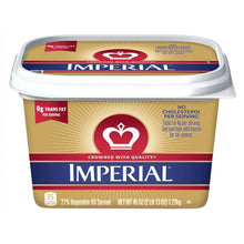 Imperial vegetable oil spread tub with lid, 45 oz plastic container