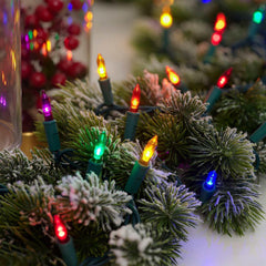 Indoor/Outdoor 100-Count LED Glass Mini Christmas String Lights, Multicolor, 19.5', by Holiday Time