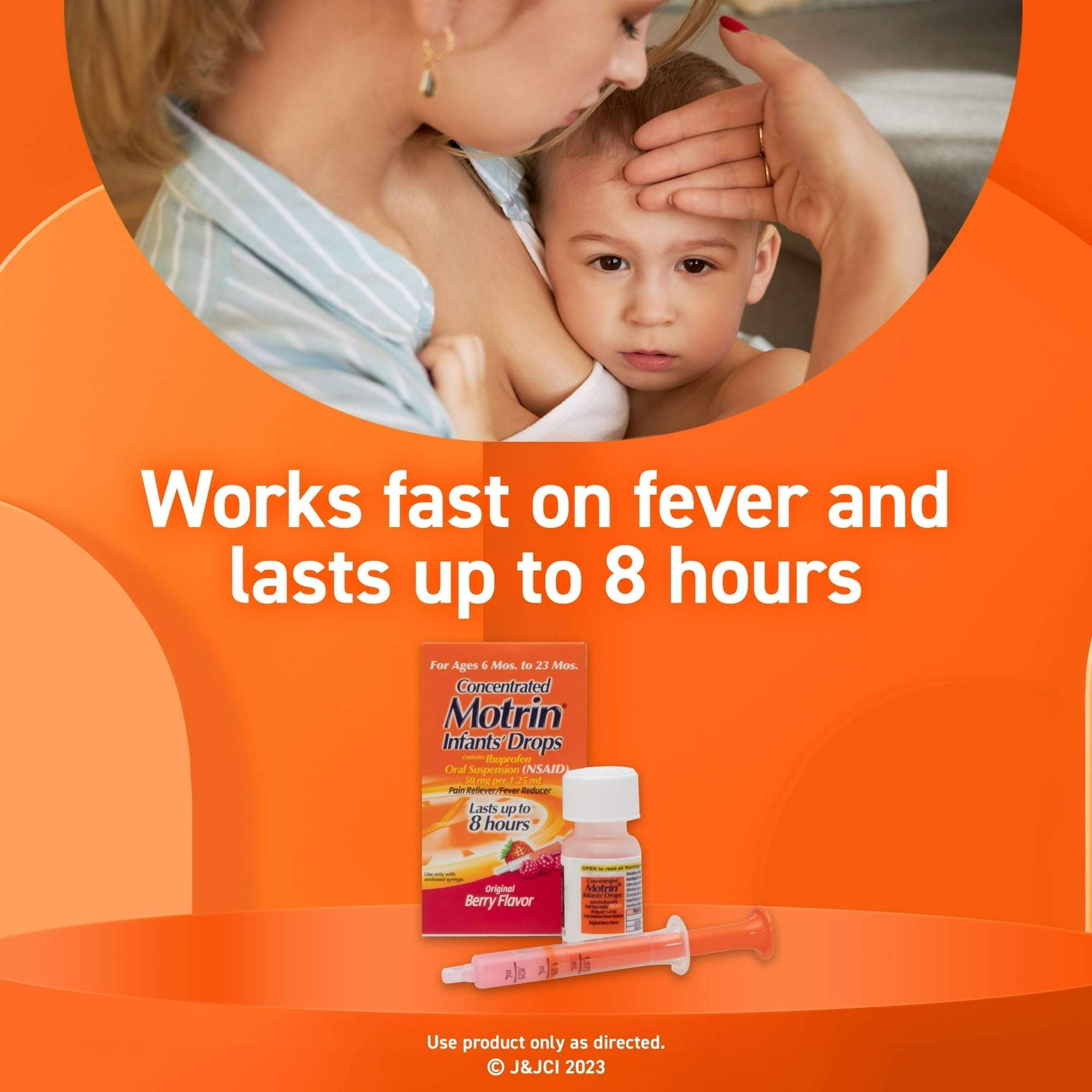 Infants' Motrin Liquid Ibuprofen Medicine Drops, Berry, 0.5 fl. oz