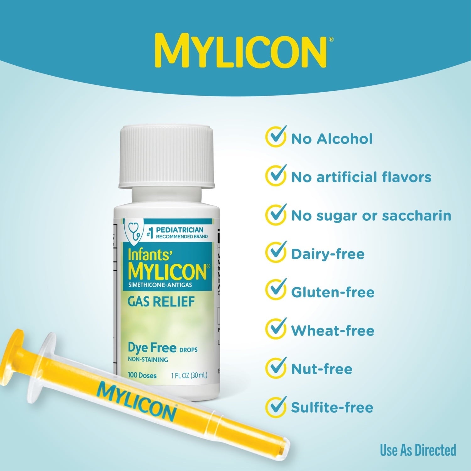 Infants' Mylicon Gas Relief Drops, Dye Free, 1.0oz