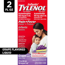 Infants' TYLENOL grape flavored liquid oral suspension, 2 fl oz carton